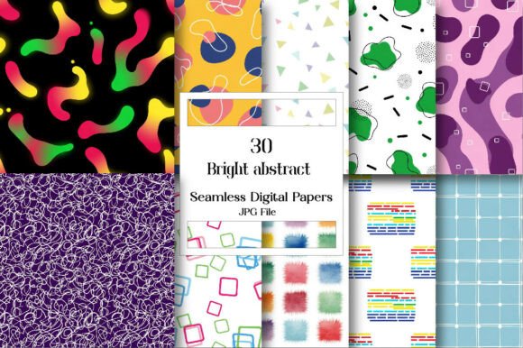 Bright Abstract Digital Paper: Your Versatile Creative Foundation
