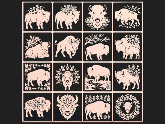 Bring Nature to Your Crafts with a Floral Bison SVG Bundle