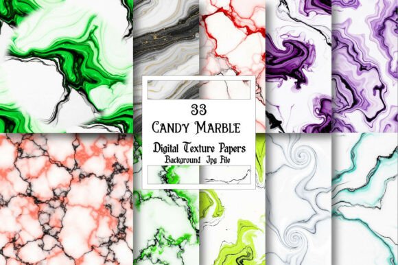 Candy Marble Digital Papers: A Dynamic Creative Resource