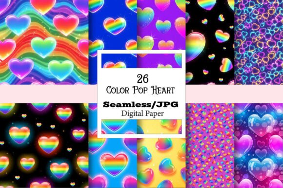 Color Pop Heart Seamless Patterns: A Designer's Toolkit