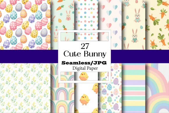 Cute Bunny Pattern: Your Go-To Graphic for Creative Projects