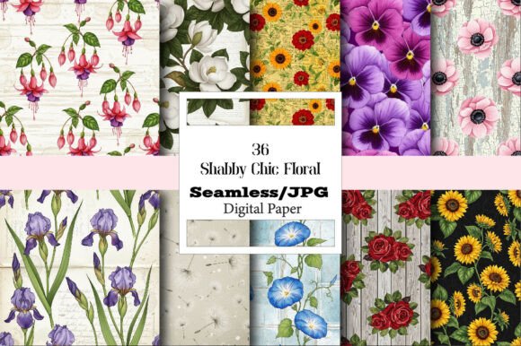Discovering Shabby Chic Floral Seamless Patterns: Your Digital Toolkit for Creative Projects