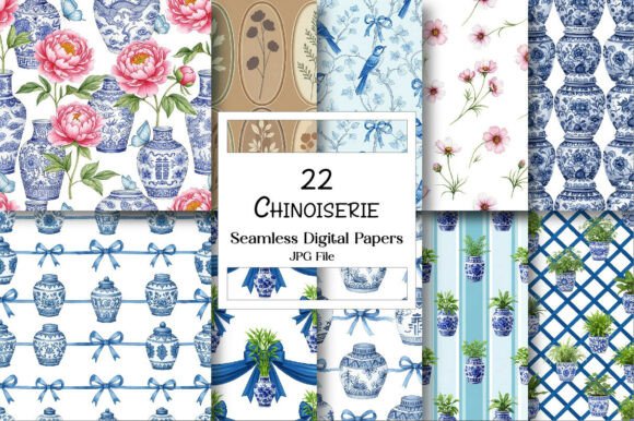 Evaluating Seamless Chinoiserie Digital Paper for Creative Projects