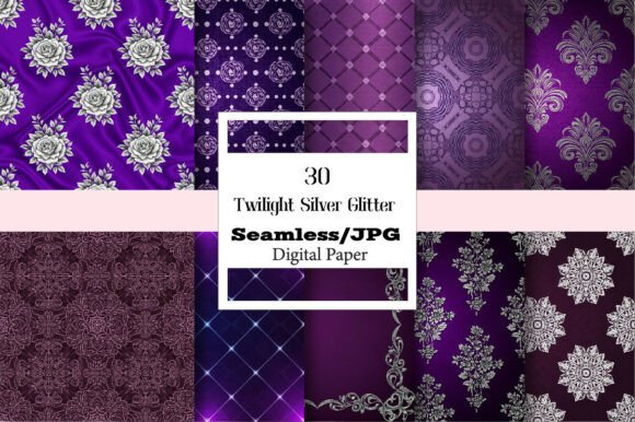 Exploring the Versatile World of Twilight Silver Glitter Digital Paper