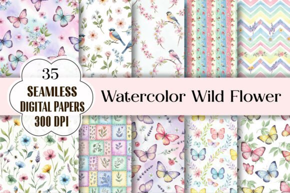 Finding Your Creative Fit with a Watercolor Wild Flower Seamless Pattern