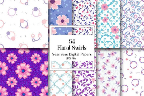 Floral Swirls Digital Paper: A Versatile Tool for Creativity