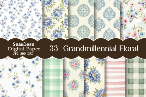 Grandmillennial Floral Seamless Patterns: A Toolkit for Modern Creators