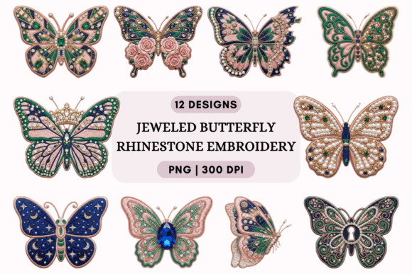 Jeweled Butterfly Rhinestone Embroidery Designs: A Guide to Artistic Elegance