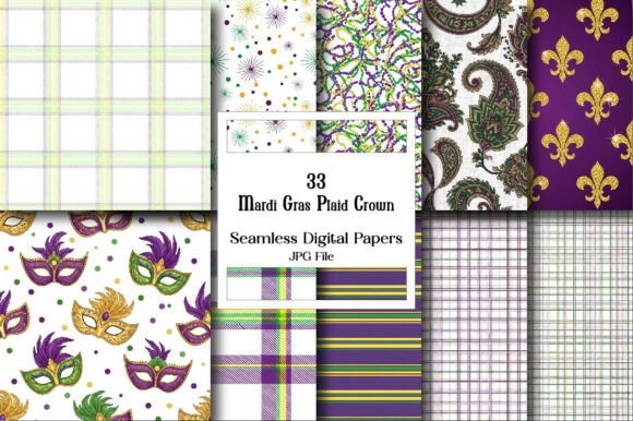 Mardi Gras Plaid Crown Digital Paper: Unleashing Creativity in the Digital Age
