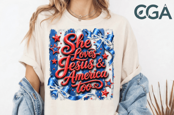 She Loves Jesus and America Too PNG: A Design Asset for Modern Creators