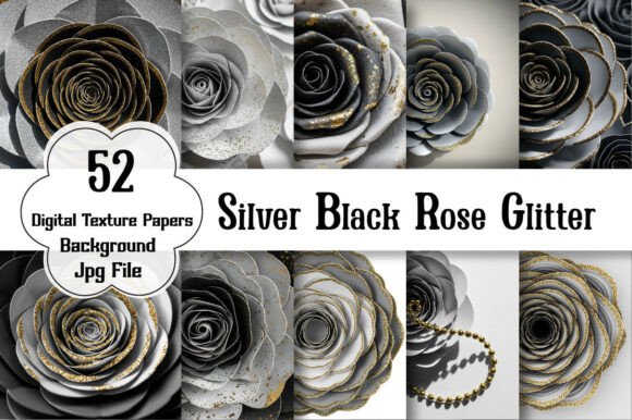 Silver Black Rose Glitter Background: Elegance Meets Creativity