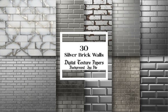 Silver Brick Walls Digital Paper: A Versatile Texture for Modern Creators