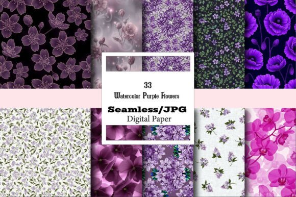 The Beauty and Versatility of a Watercolor Purple Flowers Pattern