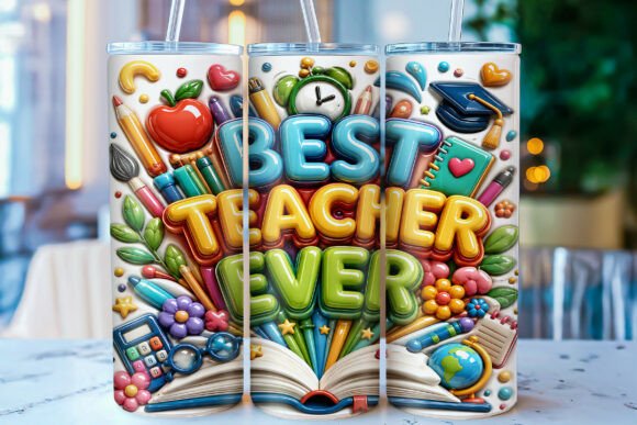 The Inflated Best Teacher Ever Tumbler Wrap: A Sublimation Designer’s Dream