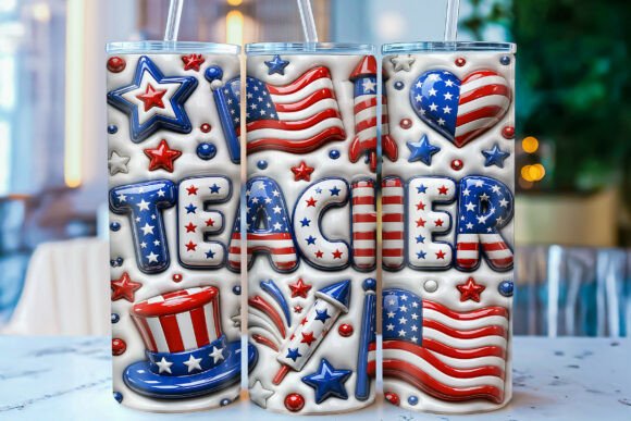 The Inflated Patriotic Teacher Tumbler Wrap: A Symbol of Creative Commerce and Modern Appreciation