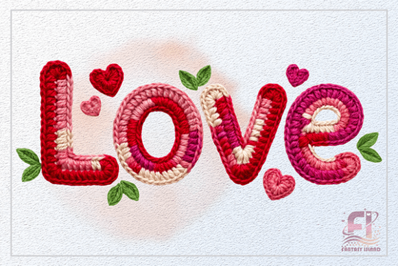 The Strategic Power of Red Crochet Love Clipart Lettering PNG for Modern Creators