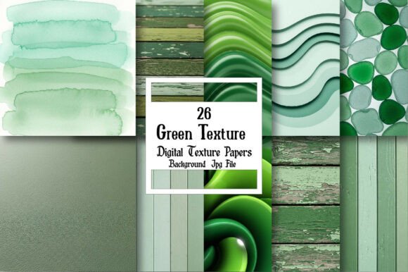 The Versatile Charm of Green Texture Digital Paper