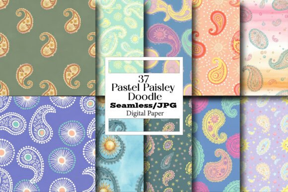 The Versatile Pastel Paisley Doodle Pattern