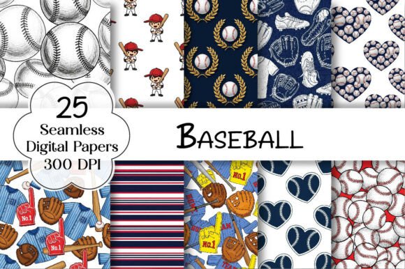 Unleash Your Creativity with the Baseball Digital Paper Bundle