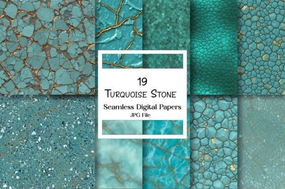 Unlocking Creativity with Turquoise Stone Digital Paper